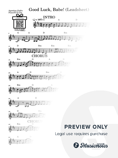 Good Luck, Babe! (Chappell Roan) (Leadsheet)