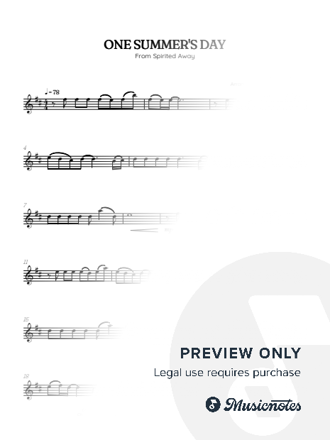 Joe Hisaishi • One Summer's Day from Spirited away | trumpet sheet music