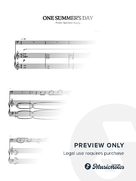 Joe Hisaishi • One Summer's Day from Spirited away | tuba sheet music w/ piano accompaniment
