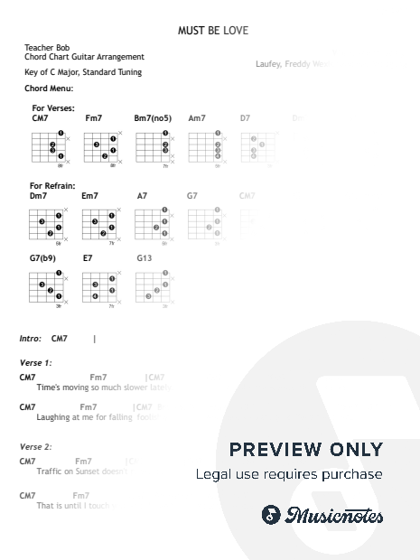 Must Be Love (Guitar Chords & Lyrics)
