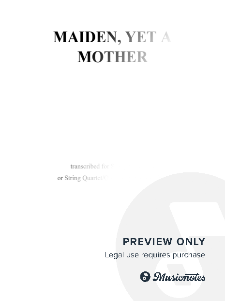 Maiden, Yet a Mother
