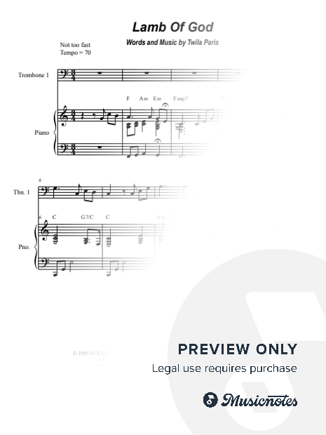 Lamb of God (Trombone Duet)