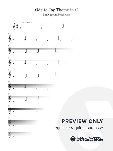 Ode to Joy in C