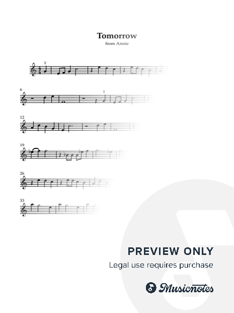 Tomorrow (Annie) - violin