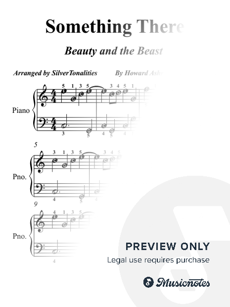 Something There Easy Piano