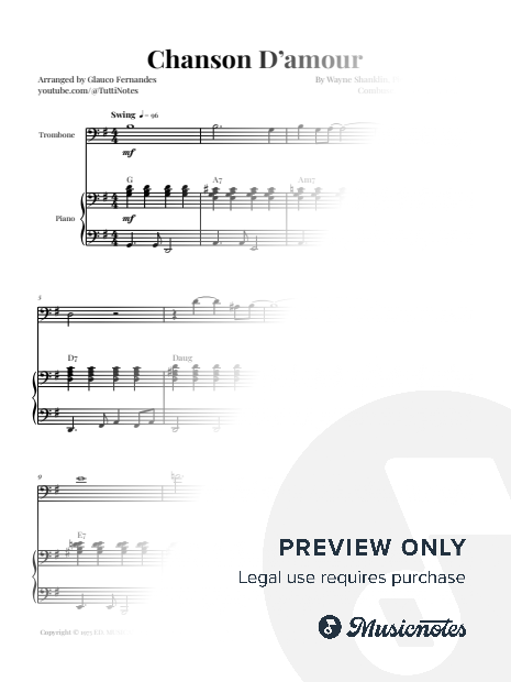 Chanson D'Amour | TROMBONE & PIANO