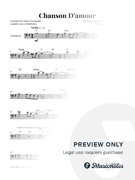 Chanson D'Amour | TROMBONE SOLO