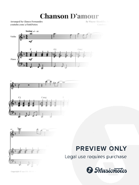Chanson D'Amour | VIOLIN & PIANO