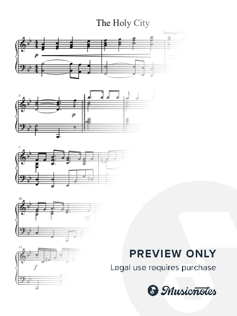 The Holy City (advanced piano solo)