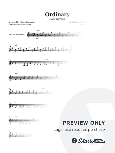 Ordinary | BARITONE SAX SOLO