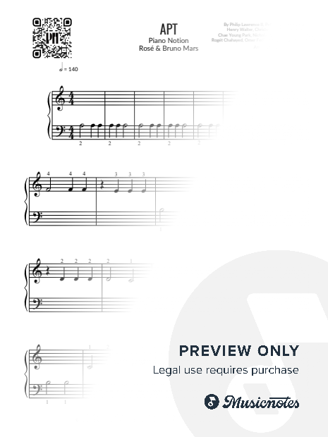 APT, Rosé & Bruno Mars (Easy Piano)