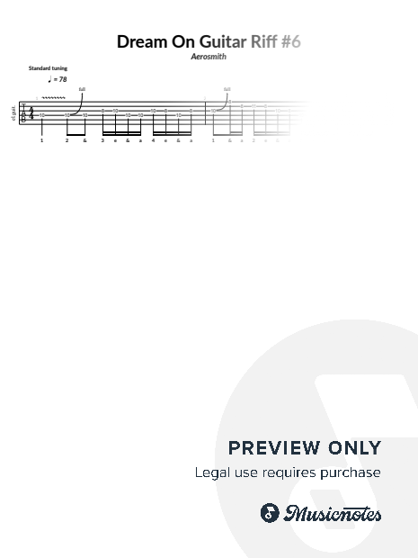 Dream On Guitar Riff #6
