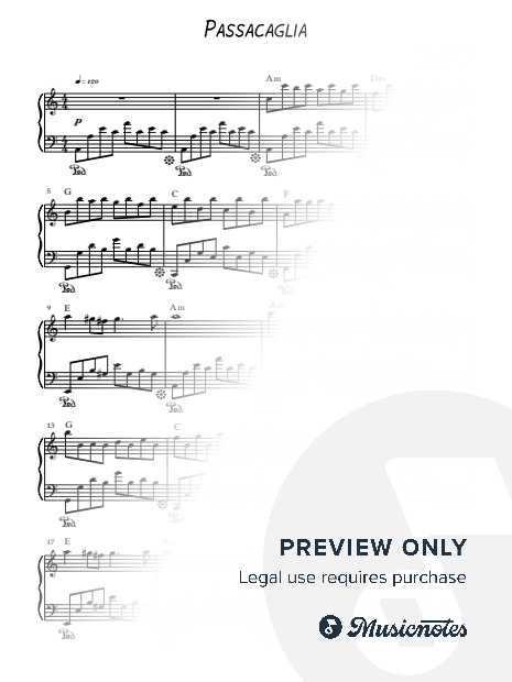 Passacaglia - Piano Solo