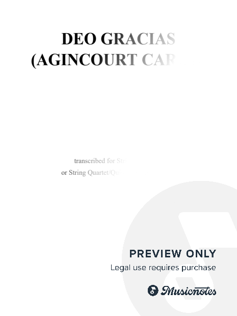 Deo Gracias (Agincourt Carol)