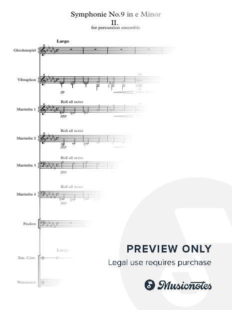 Antonin Dvorak - Symphony No.9 (Largo) for Percussion Ensemble