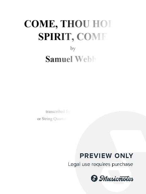 Come, Thou Holy Spirit, Come