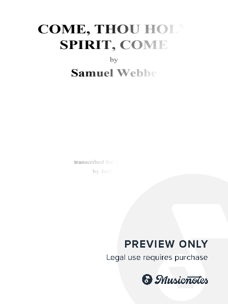 Come, Thou Holy Spirit, Come