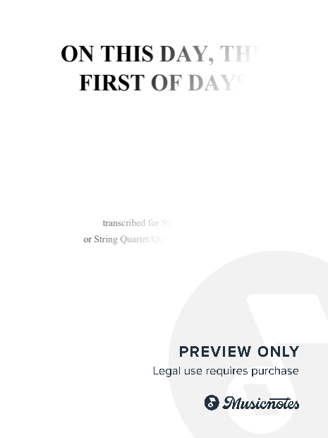 On This Day, the First of Days