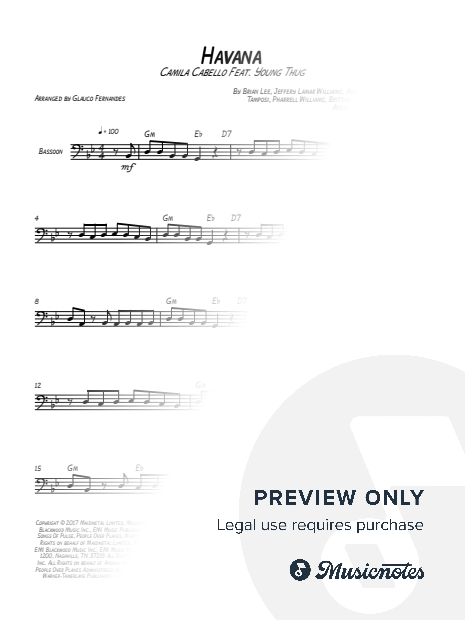 Havana | EASY BASSOON SOLO