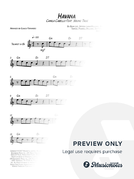 Havana | EASY TRUMPET SOLO
