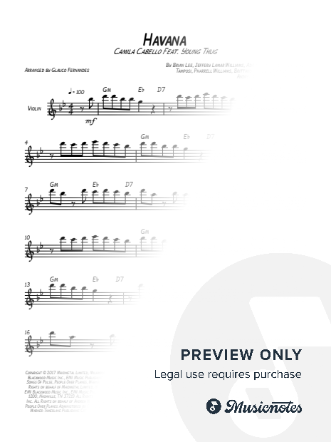 Havana | EASY VIOLIN SOLO