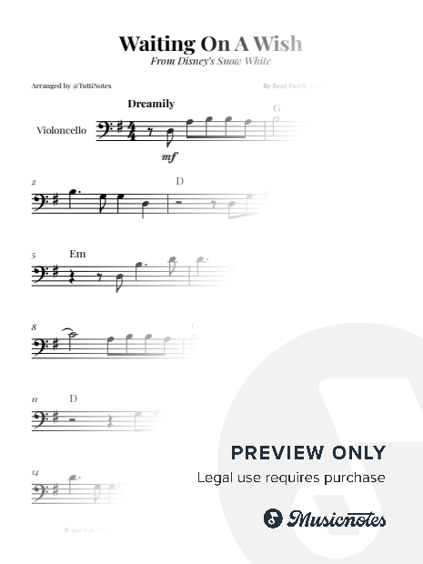 Waiting on a Wish | EASY CELLO SOLO