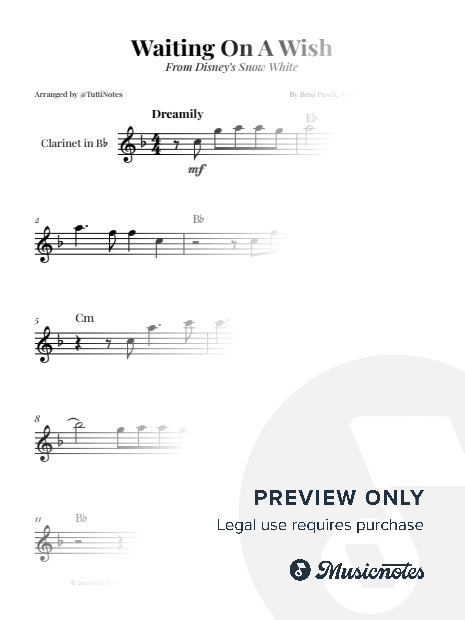 Waiting on a Wish | EASY CLARINET SOLO