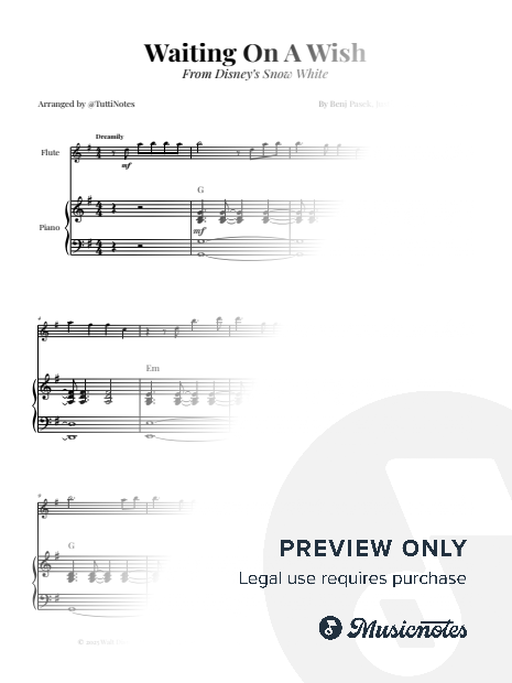 Waiting on a Wish | EASY FLUTE & PIANO