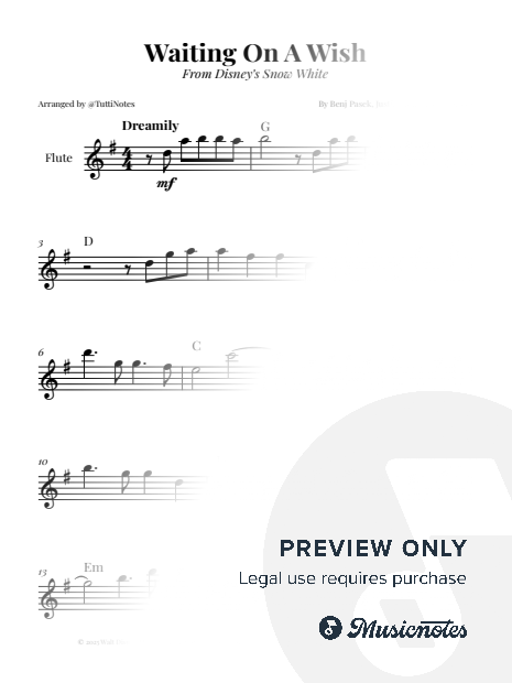 Waiting on a Wish | EASY FLUTE SOLO