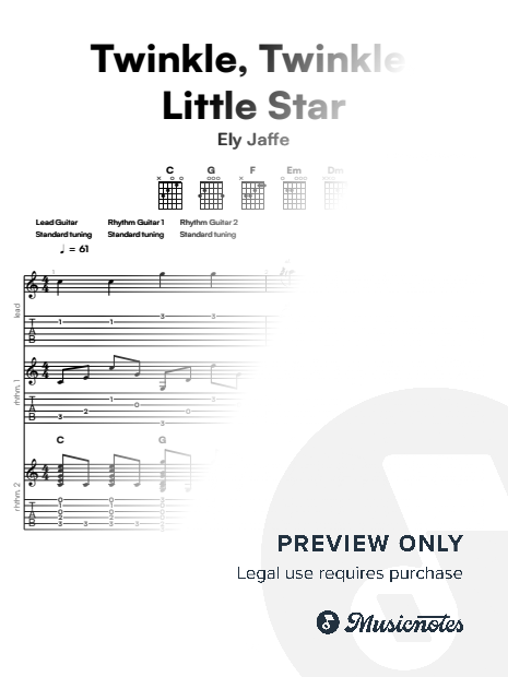 Twinkle, Twinkle, Little Star – Acoustic Guitar