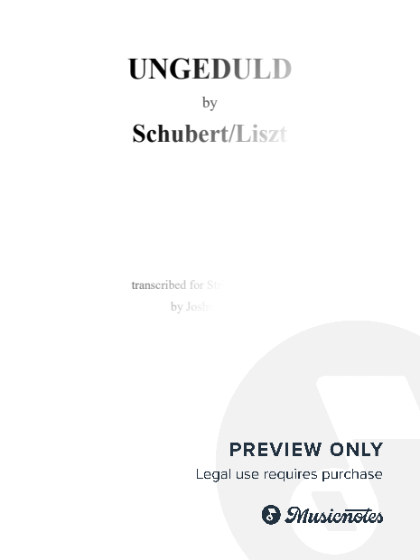 Schubert/Liszt: Ungeduld, D.795/7, S.563/5
