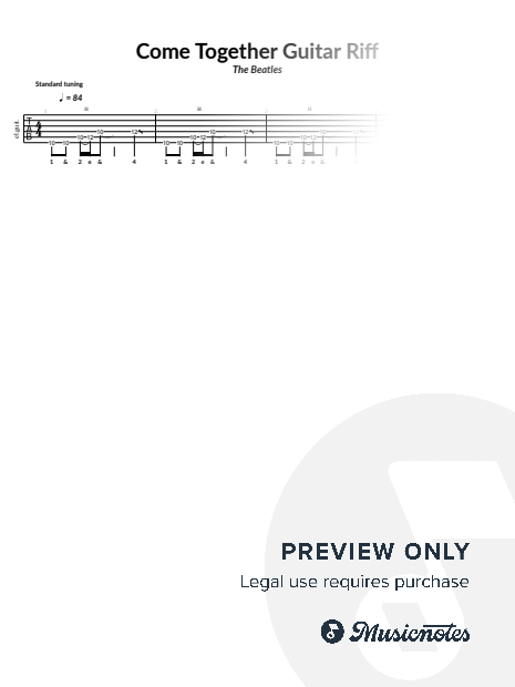 Come Together Guitar Riff