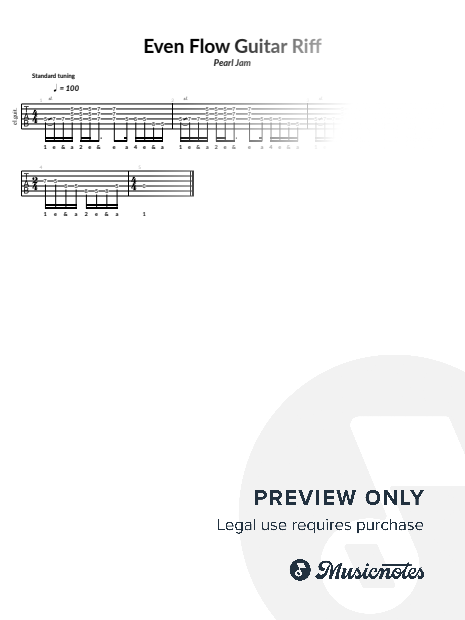 Even Flow Guitar Riff