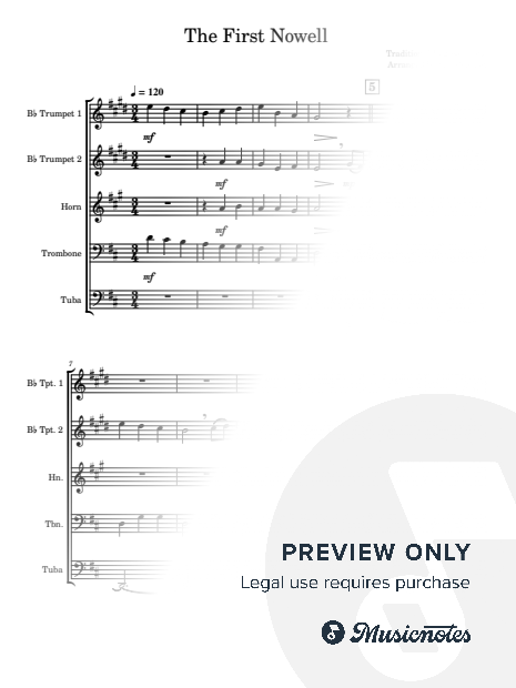 The First Nowell for Brass Quintet