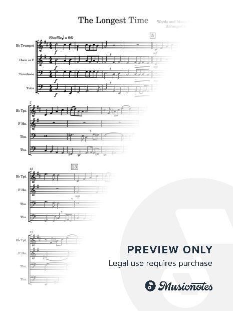 The Longest Time for Brass Quartet
