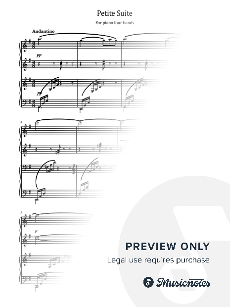 Claude Debussy,Petite Suite,for piano Four Hands