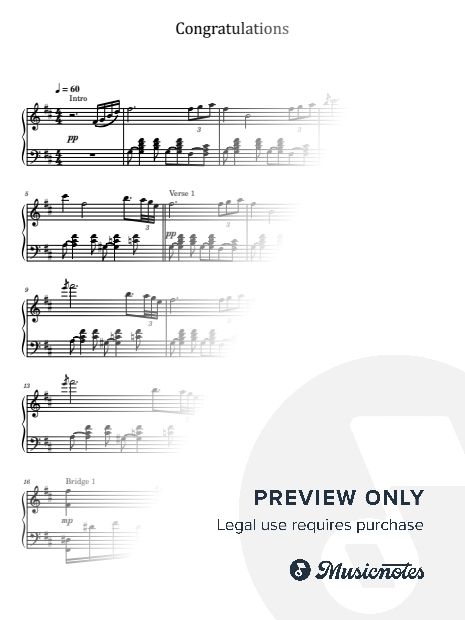 Congratulations, Mac Miller, for Piano Solo