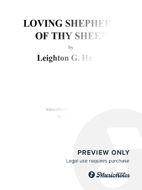 Loving Shepherd of Thy Sheep