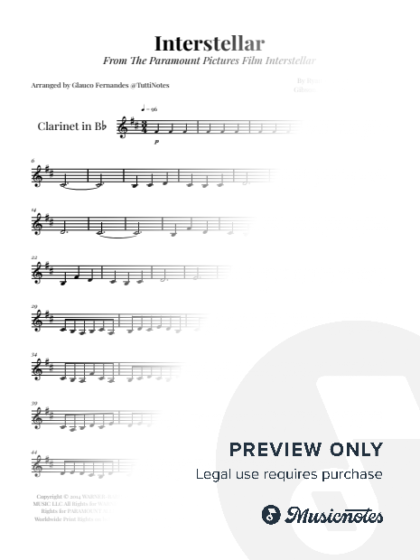 Interstellar - Main Theme | Bb CLARINET SOLO (LOW VERSION)