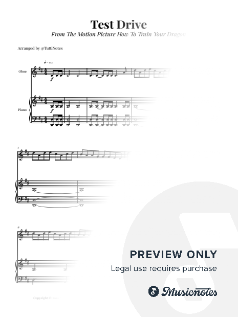 Test Drive - From How to Train Your Dragon | OBOE & PIANO