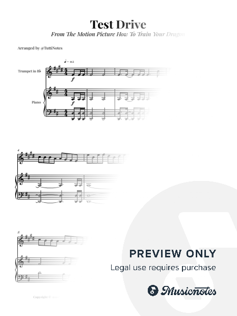 Test Drive - From How to Train Your Dragon | TRUMPET & PIANO