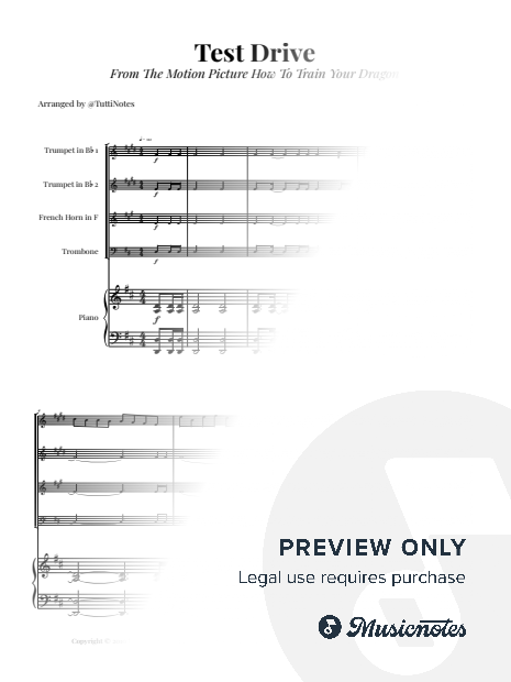 Test Drive - From How to Train Your Dragon | BRASS QUARTET & PIANO