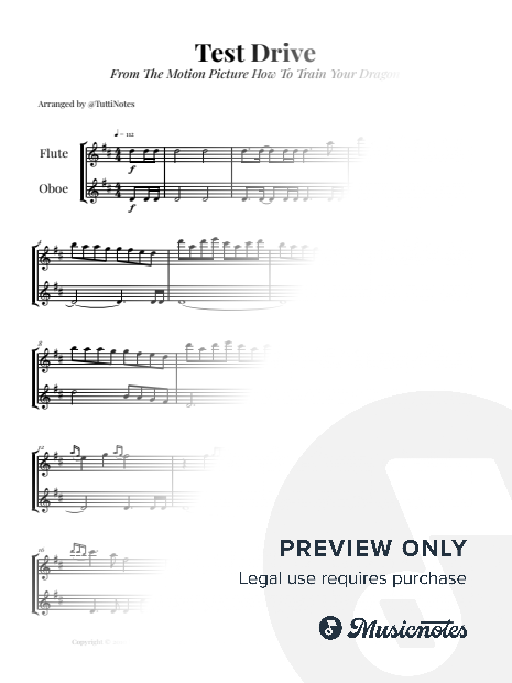 Test Drive - From How to Train Your Dragon | FLUTE & OBOE DUET