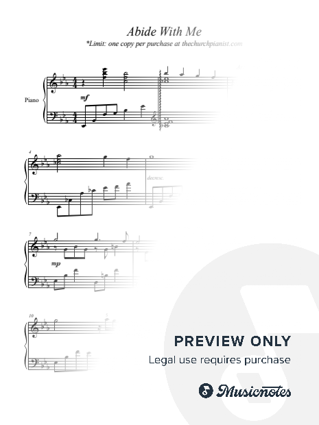Abide With Me (critiqued from Master Class)  Advanced Piano Solo