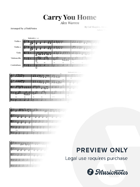 Carry You Home by Alex Warren | STRING QUINTET