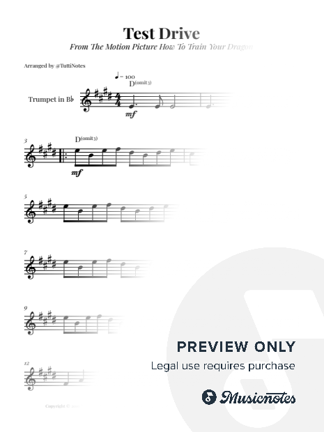 Test Drive - From How to Train Your Dragon | TRUMPET SOLO (SIMPLIFIED)