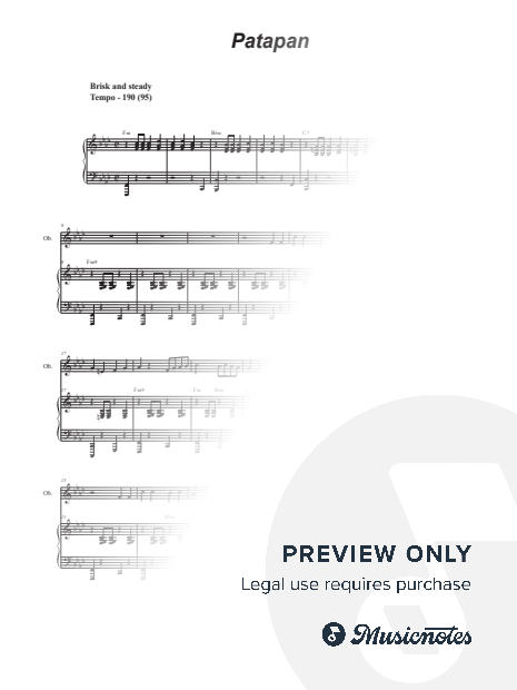 Patapan (Oboe solo and Piano)