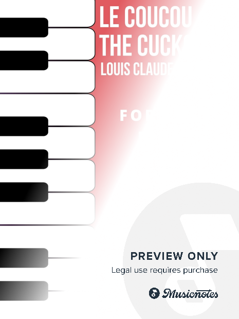 Le Coucou the Cuckoo Easy Piano Sheet Music Combo