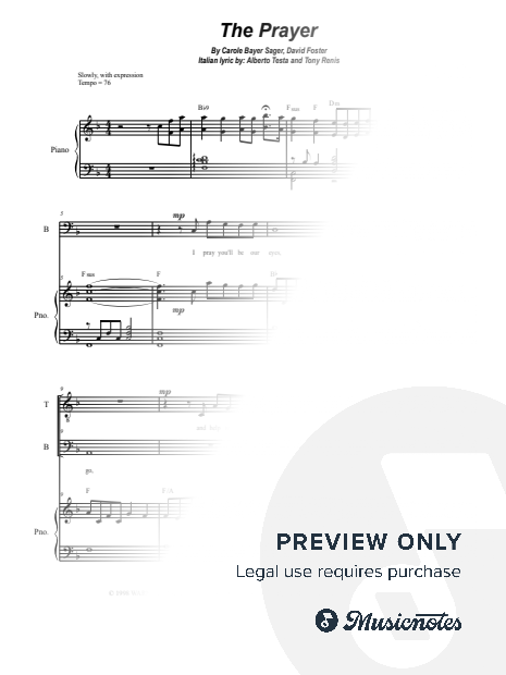 The Prayer (Duet for Tenor and Bass solo)