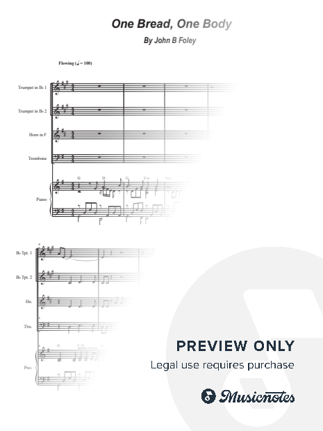One Bread, One Body (Brass Quartet and Piano)